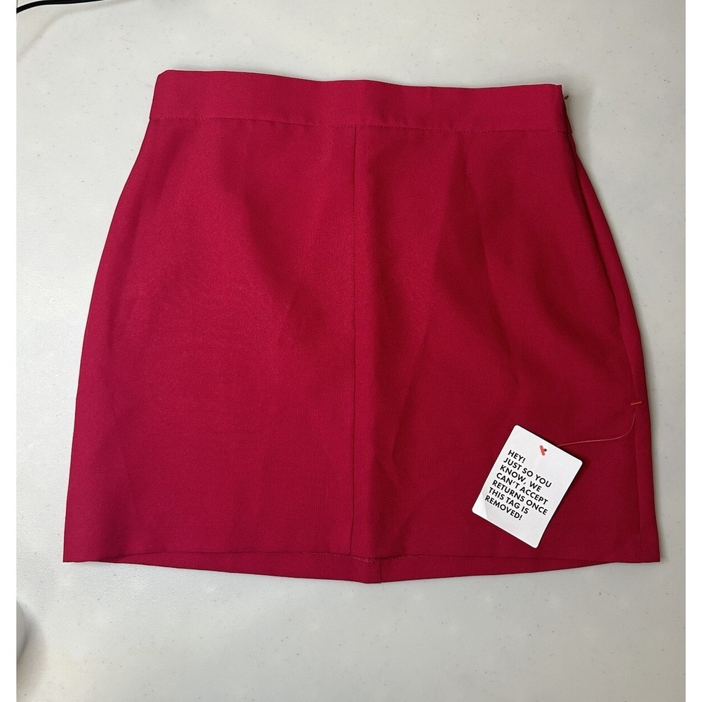 ASOS DESIGN Tailored Mini Suit Skirt In Fuchsia Size‎ 6 New